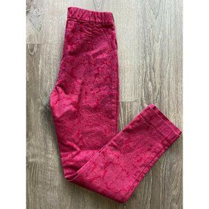 the essential skinny anthropology hot pink velvet